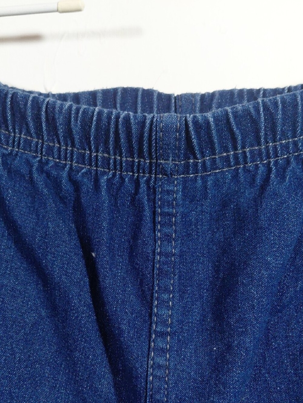 Just My Size Navy Blue Jean Women's Elastic Waist Flat Front Shorts Size 3X - Picture 3 of 7